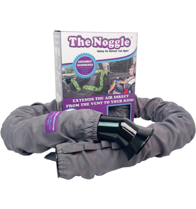 NOGGLE, 6ft - Kids Personal Air Conditioning System, Made in USA, Directs Cool Air to Children in The Backseat - Air Conditioning Vent Hose for Vehicles, Making The Back Seat Cool Again - Grey - Image 1